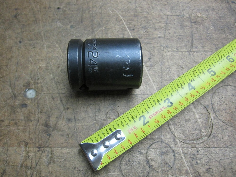 Wright Tool 3/4 dr 62-24 24mm 6 point impact socket