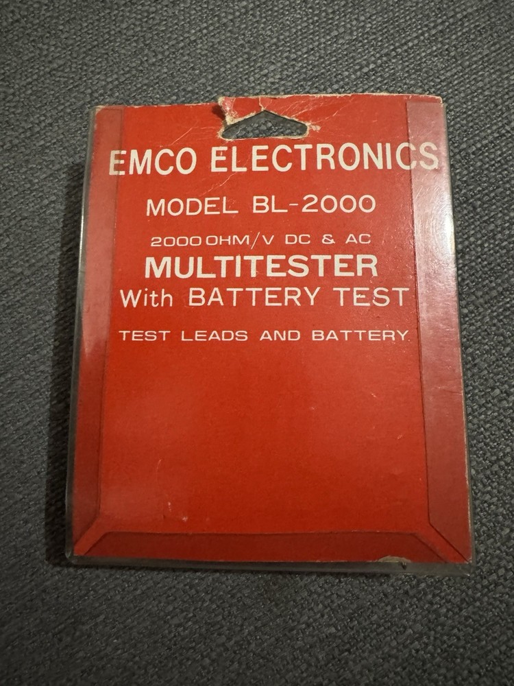 Vintage Analog Multitester Emco Electronics Model BL-2000 Ohm/V DC AC