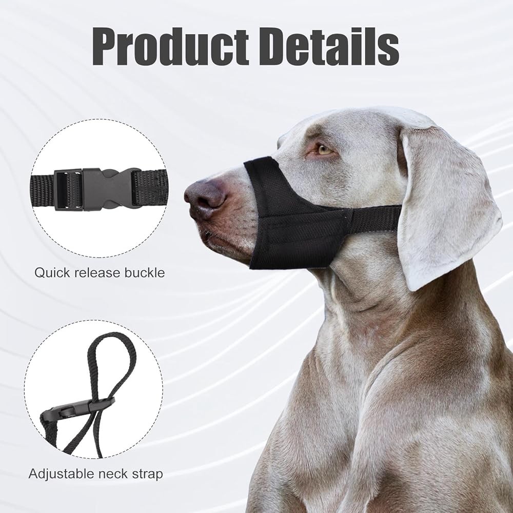 Short Snout Dog Muzzle, Dog Muzzle for Small and Medium Dogs