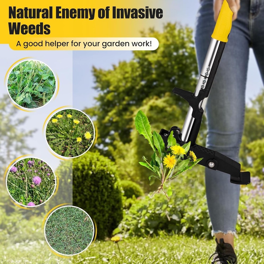Weeder Puller Tool Stand Up Weed Tool with Long Handle Garden Weed Remover Tool
