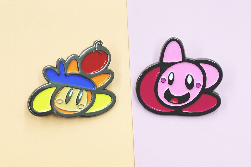 Kirby & Waddle Dee Custom Enamel Pins Nintendo