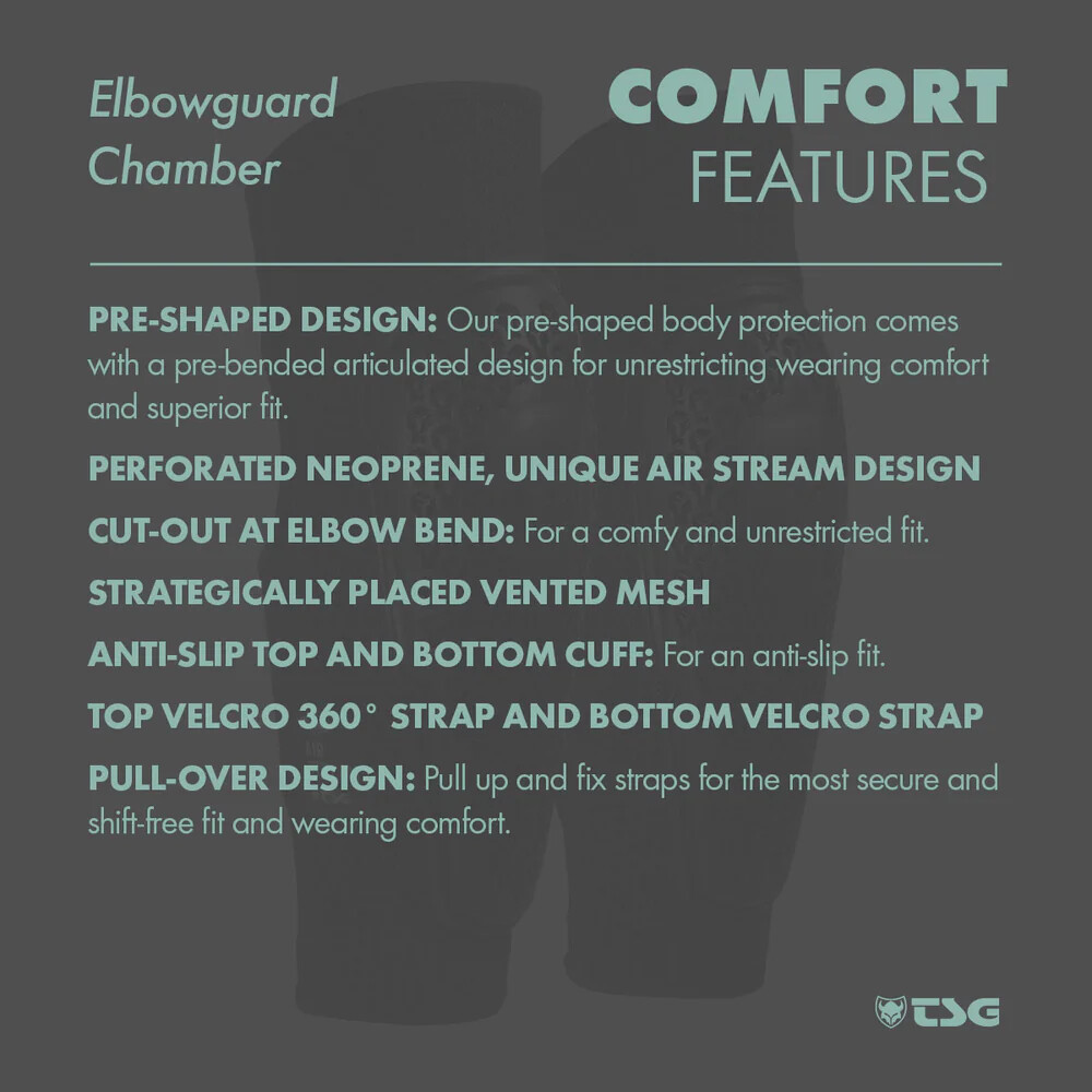 TSG - Elbowguard Chamber, Perforated Neoprene, Cut-Out at Elbow Bend, Pull-Over
