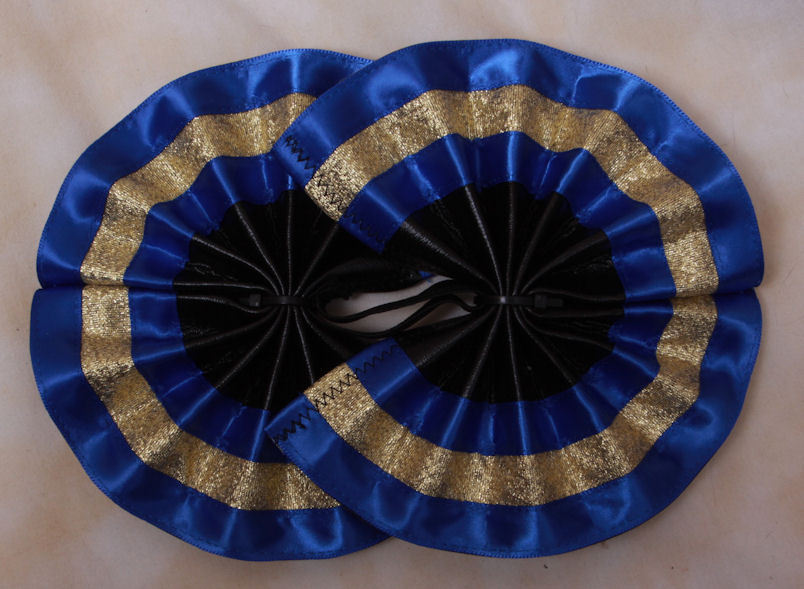 Draft Horse Tail Bow - Royal Blue and Gold