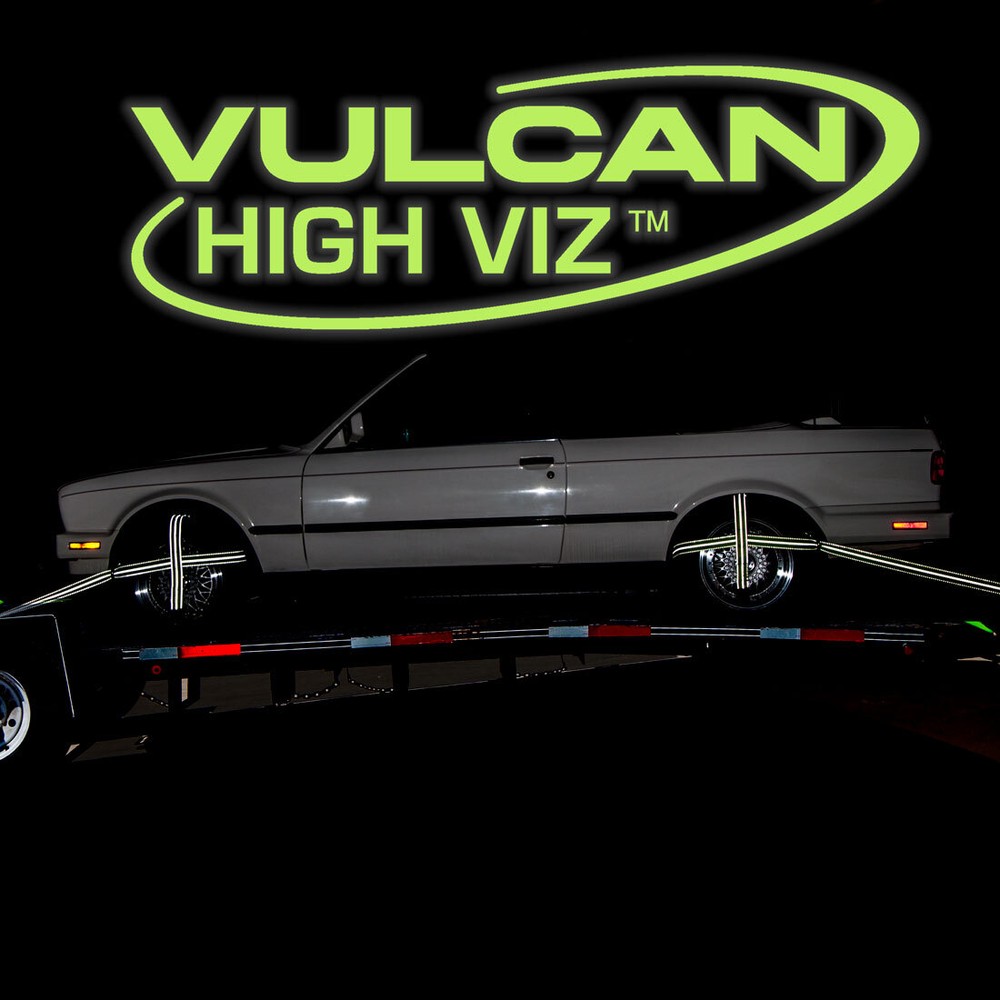 Adjustable Loop Car Tie Downs - Snap Hook, 4 Pack - High-Viz - 3300 lbs SWL