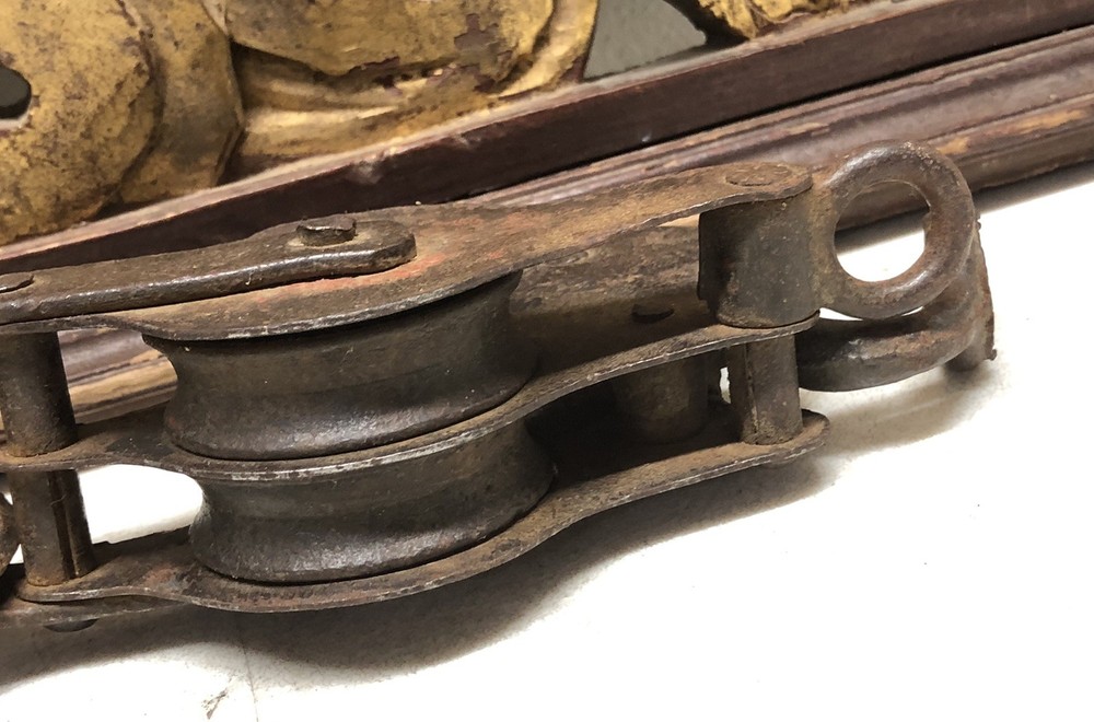 Antique Double Pulley - Rustic