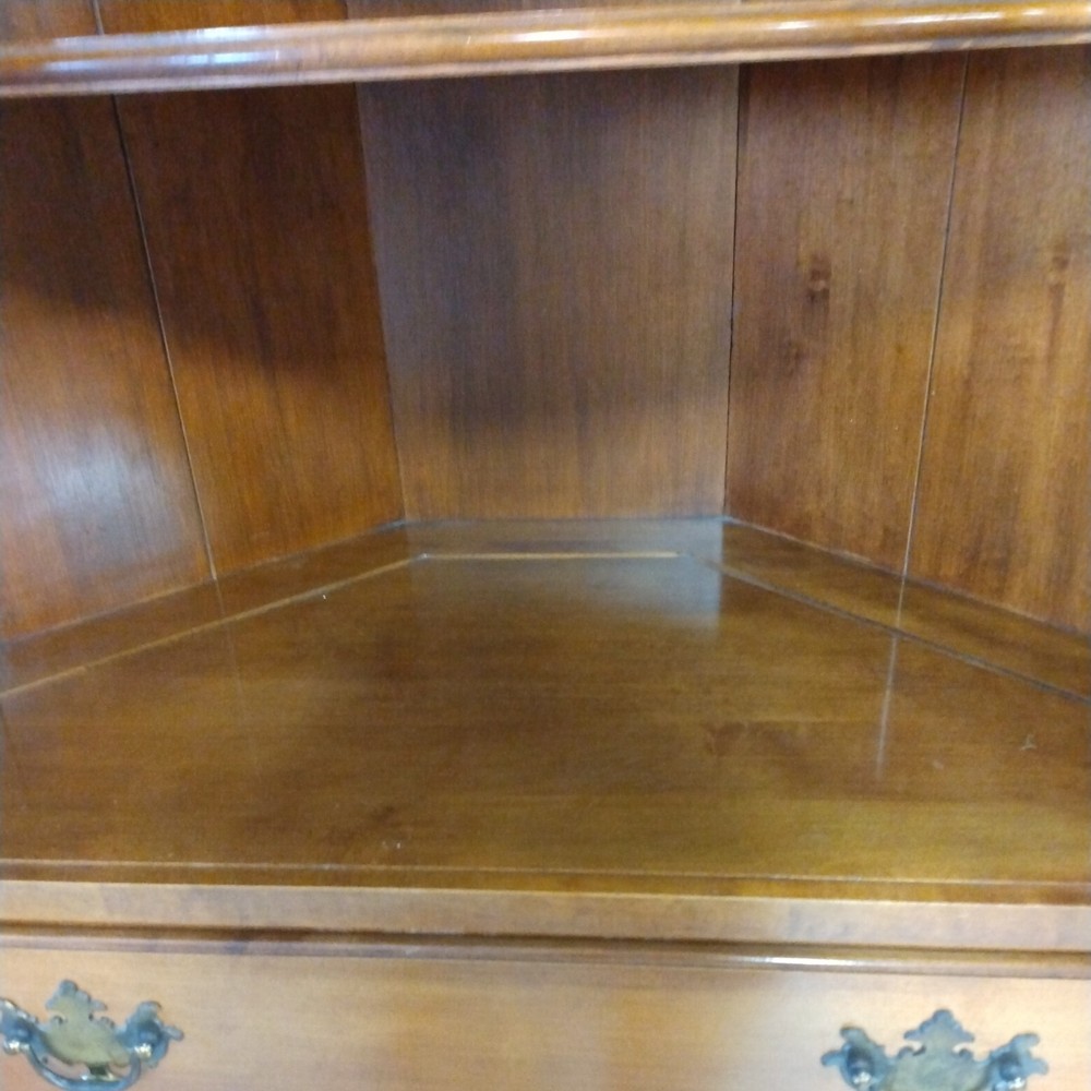Thomasville Hartford House Vintage Solid Rock Maple Corner Cabinet Kitchen NICE