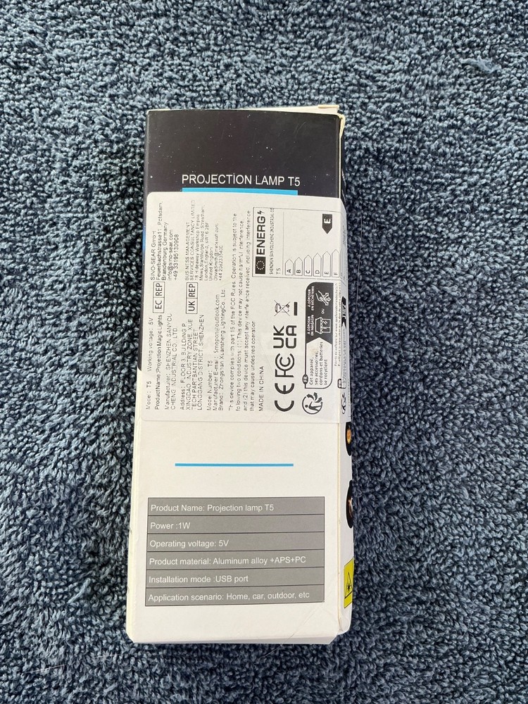 USB Star Light T5 Projection Lamp