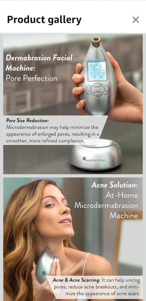 Microderm GLO Diamond Microdermabrasion Machine and Suction Tool New