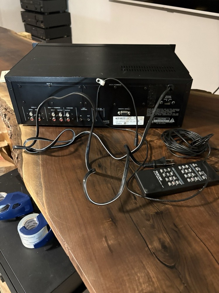 TASCAM Model 322 Professional Dual Cassette Deck Tested, Working Order