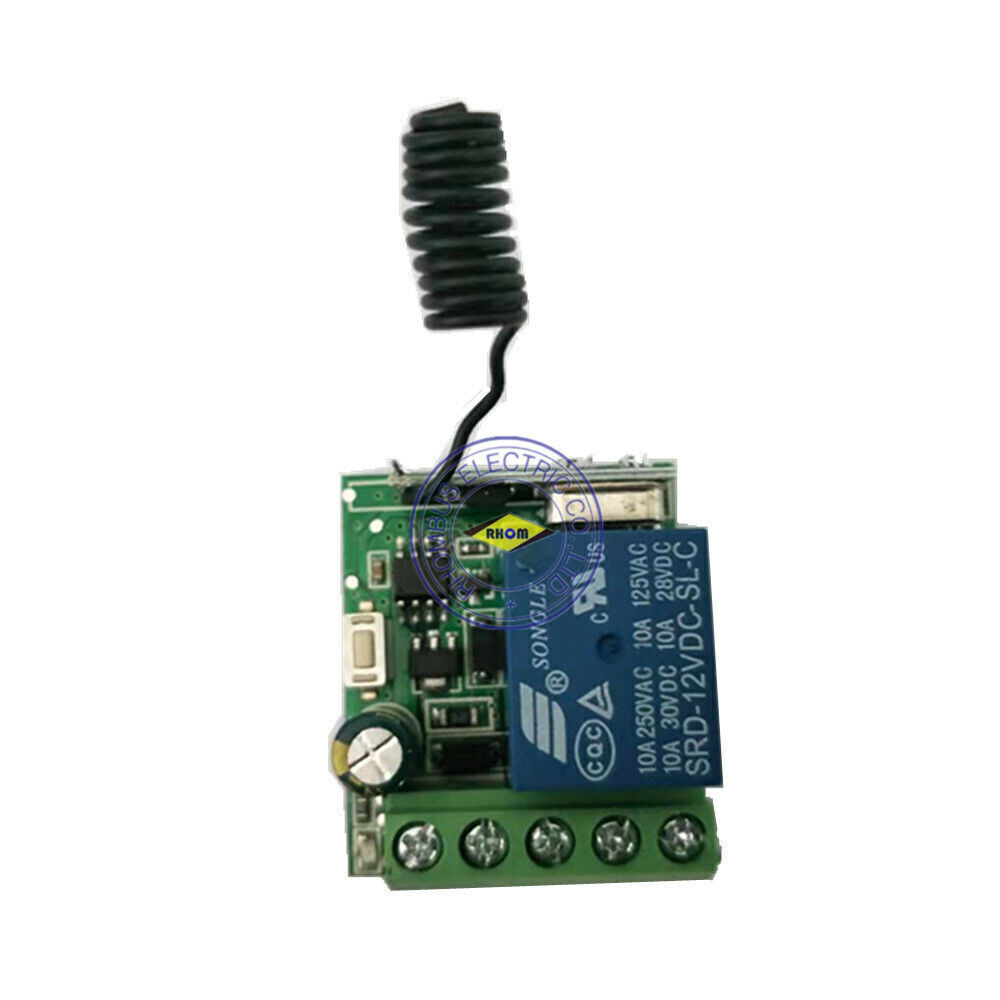 Wireless Remote Control Delay Switch System 12V 1CH Transmitter&Receiver 433MHz