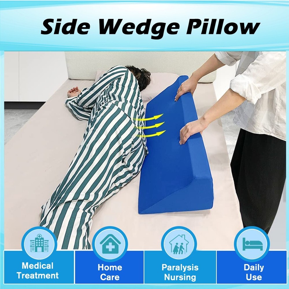 For Sleeping Triangle Wedge Pillow Cushion Post Surgery Bedsores Elderly Support