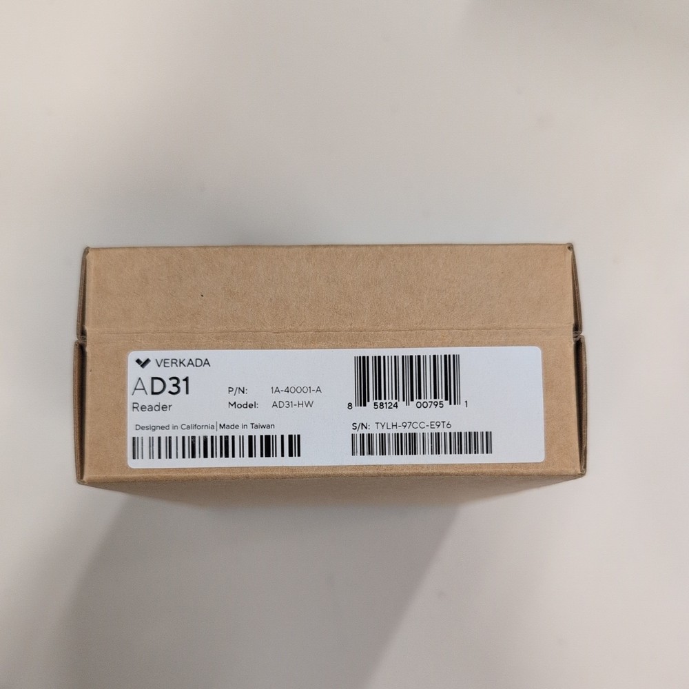 Verkada AD31 Multi-Format Access Control Card Reader Model AD31-HW
