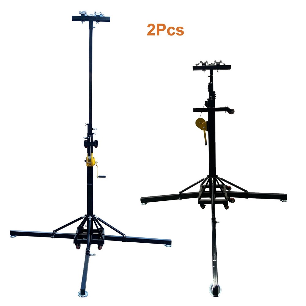 2Pcs Lighting Crank Stands Heavy Duty Stage Support Lighting Truss System