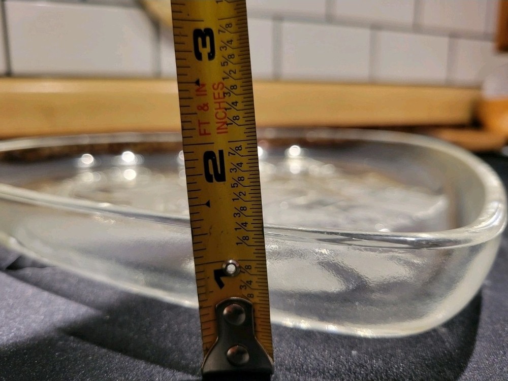 3 Large Clear Christmas Platters