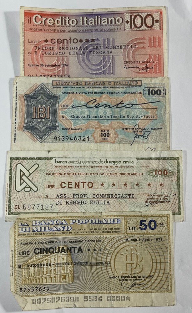 Italy Misc Bank Currency (#190) 8 pcs
