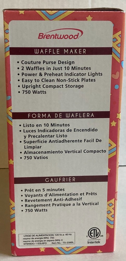 Brentwood Waffle Maker NEW