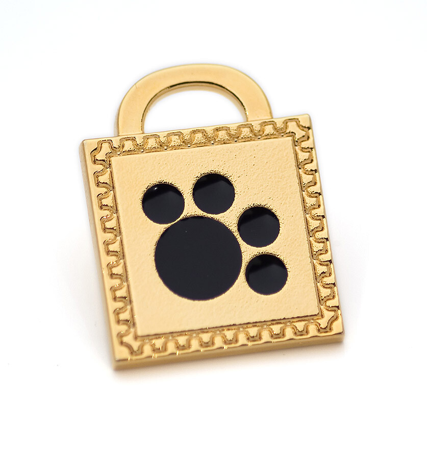 Paw Print Pet ID Tag