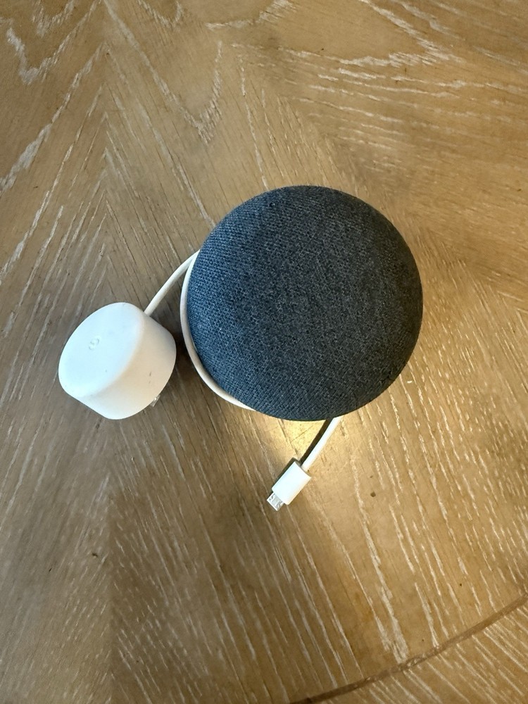 Google Home Model HOA Mini Smart Assistant Bluetooth Speaker - Dark Gray Tested