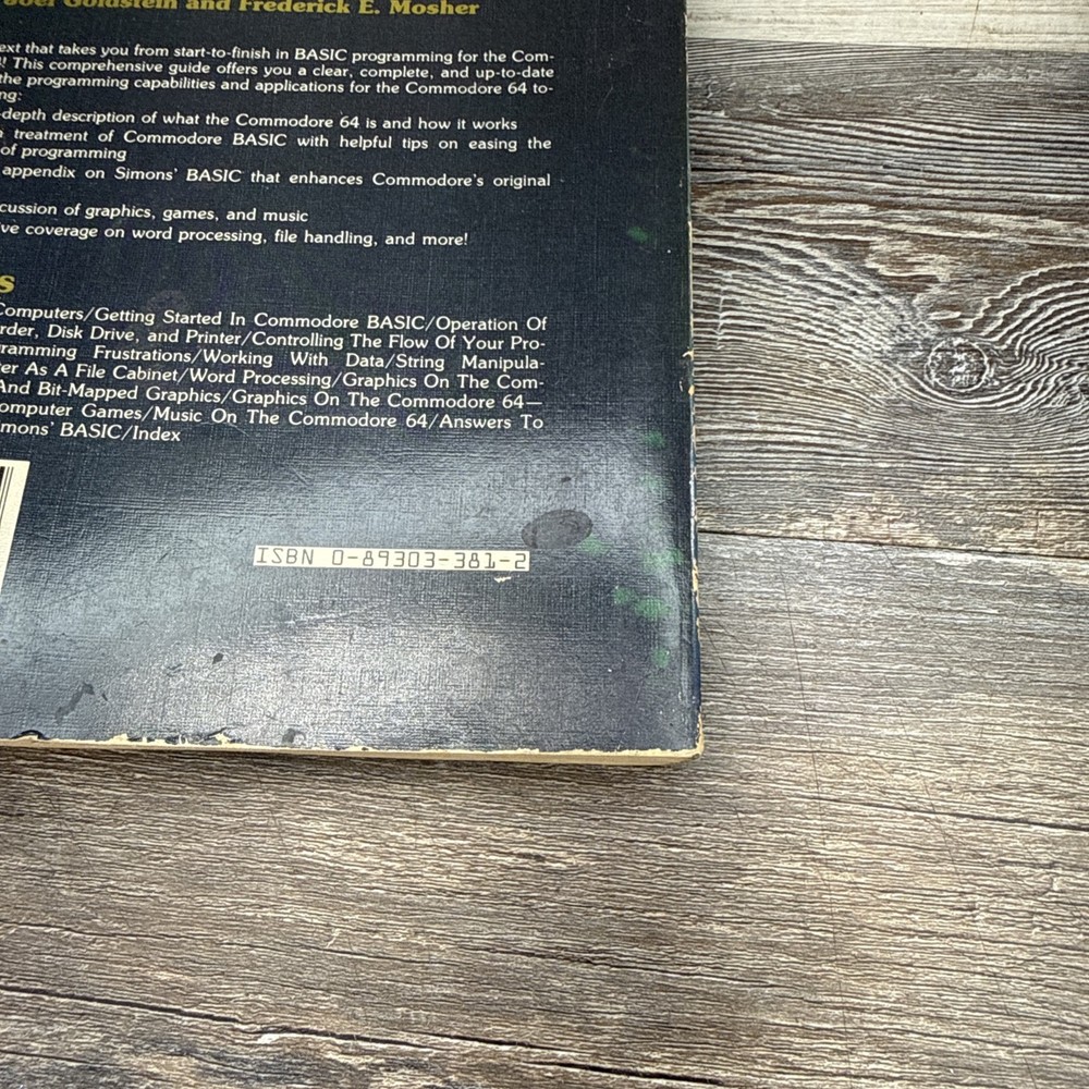 Commodore 64: Basic Programming and Applications by Goldstein Mosher 1984