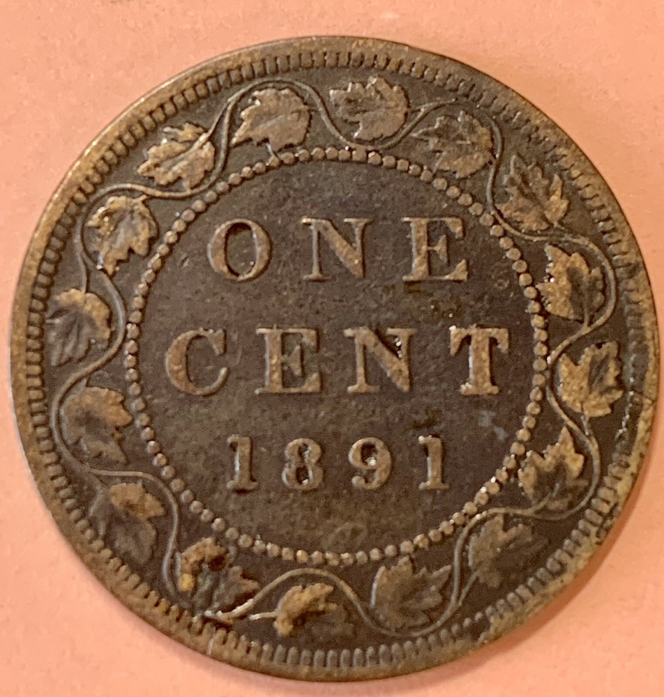 Canada 1891 Large Cent, LDLL, High EF+, Queen Vic