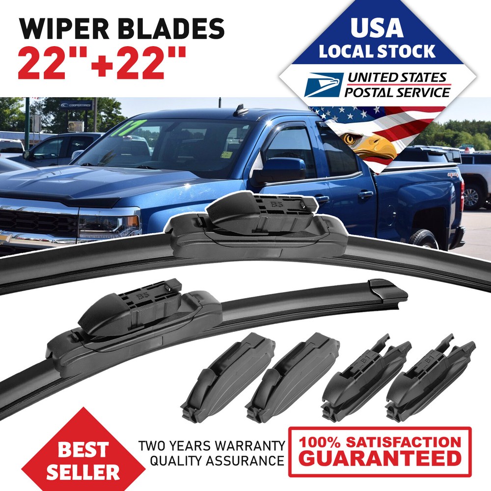 Windshield OEM Wiper Blades Direct Connect Size 22" & 22" - Front Left Right Set