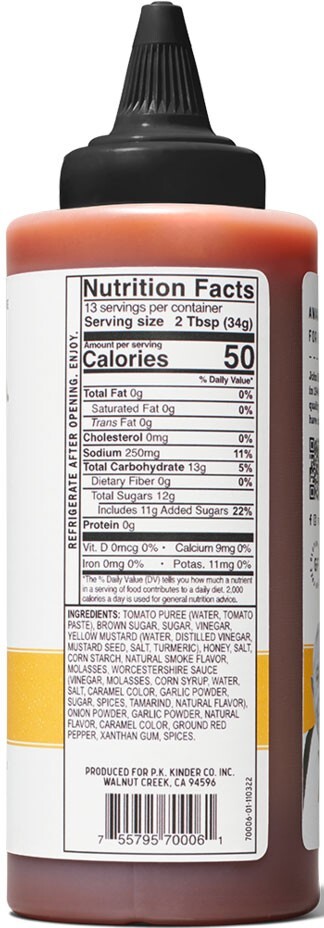 Kinder's Honey BBQ Sauce - 15.5 oz