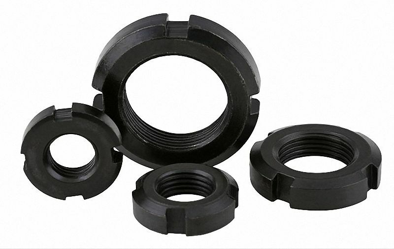 Nut M10 - M60 Select Left Hand Fine Thread Locknut Slotted Nut Retaining Castle