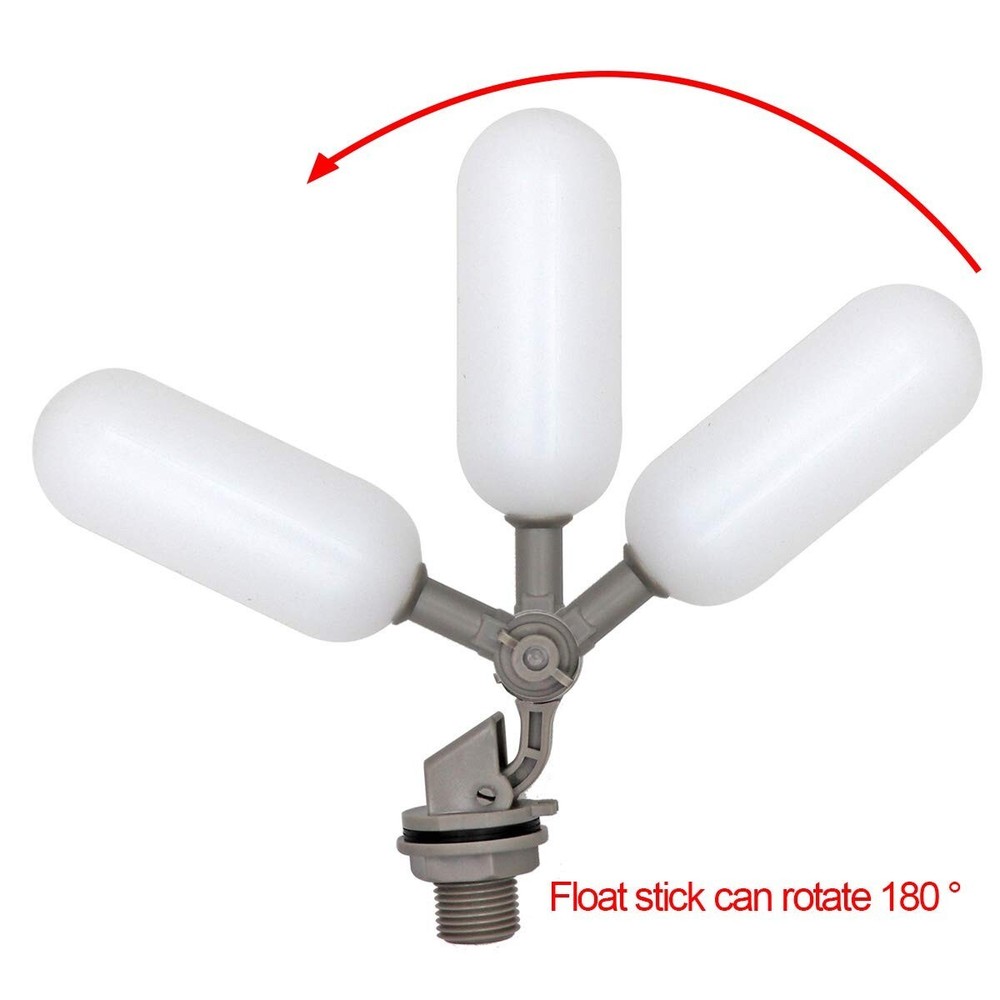 4x Water Float Valve Adjustable Arm Water Filter Float 1/2" Automatic Fill Stop