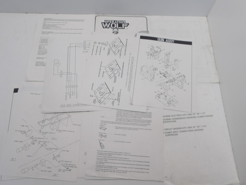 Taito: Operation Thunderbolt - Distributors Complete Paperwork Set