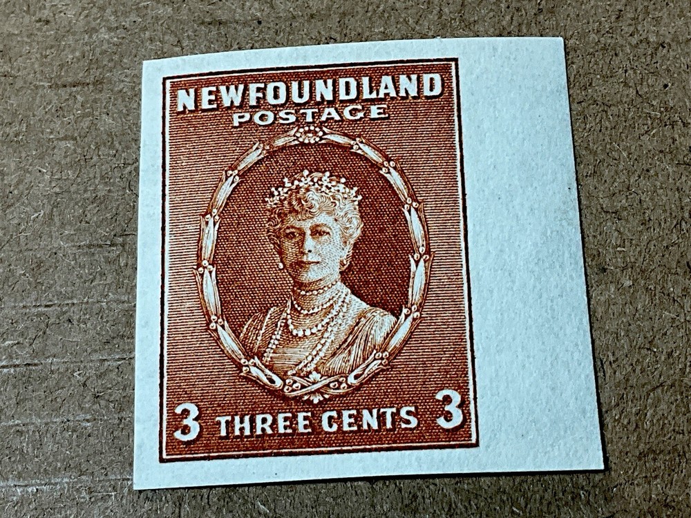 187a NEWFOUNDLAND IMPERF SINGLE OG NH ON INDIA PAPER