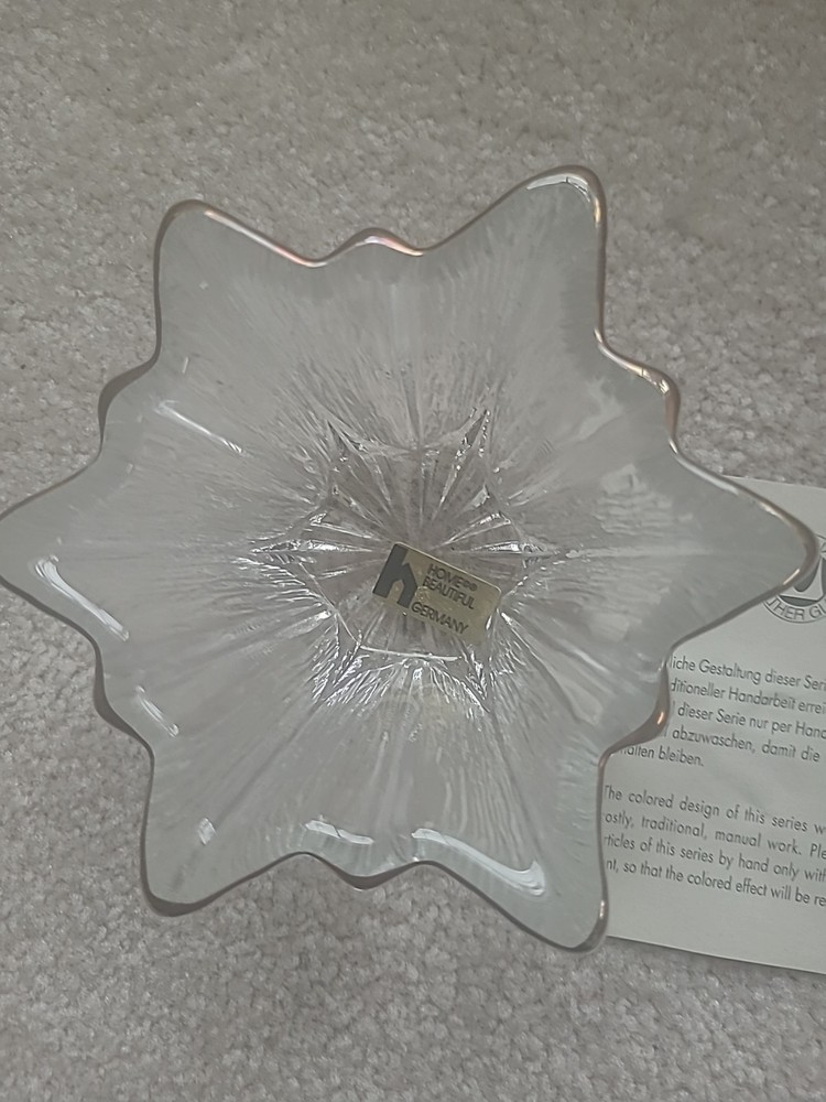 Home Beautiful Crystal Candy Or Nut Dish Germany