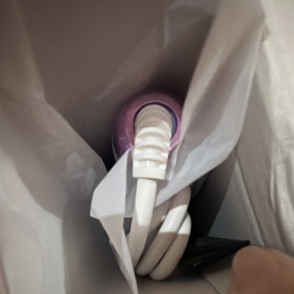 Automatic Curling Iron with Temperature Regulation, Rapid Heating, Pink White