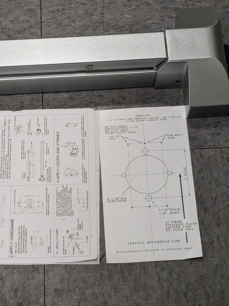 CRP Exit Device Panic Bar 36" 5000EO36-ALUM