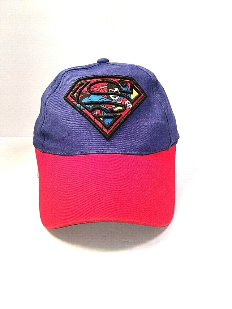 Boys Blue & Red Superman Baseball Cap Ball Hat Embroidered