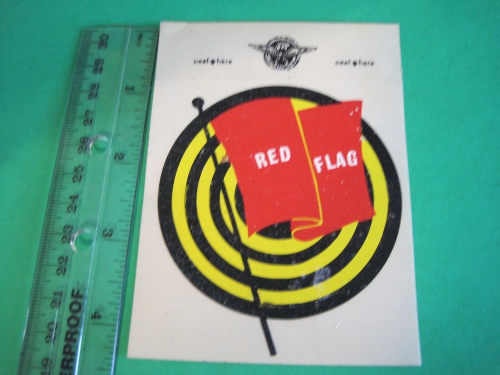 Original USAF Red Flag STICKER
