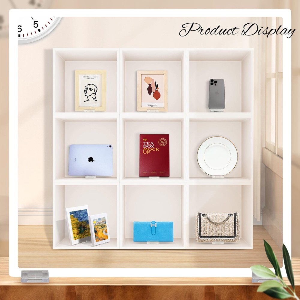 12 Pack Clear Acrylic Adjustable Desktop Book Stand & Display Easel for Table...