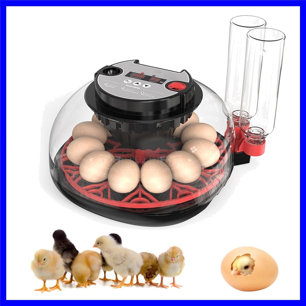 Incubators for Hatching Eggs, 12 Egg Incubator with Automatic Egg Turning and...