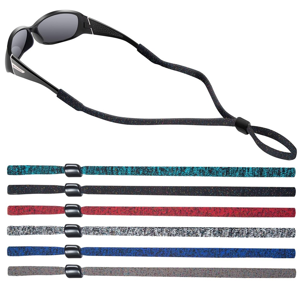 SHINKODA 6Pack Neck Strings for Glasses  Sunglass Keeper Strap  Adjustable Ey...