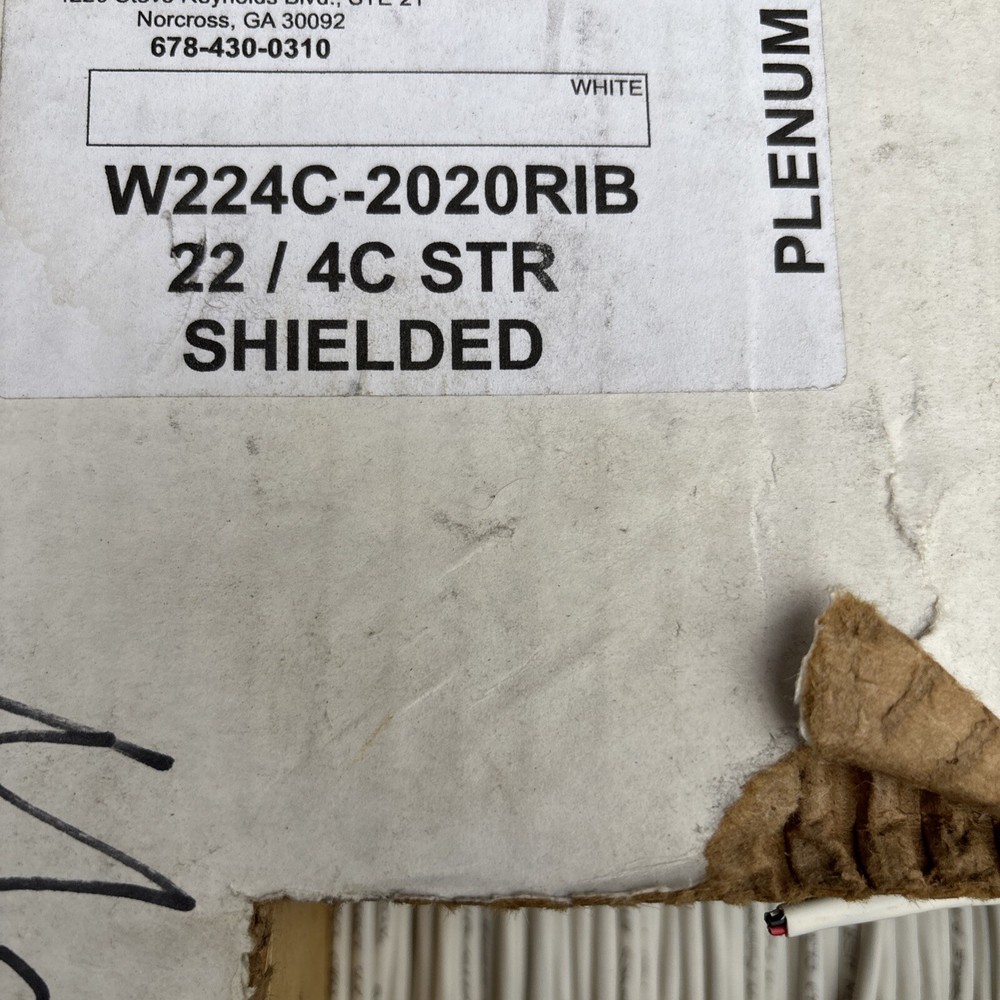 Lake Cable P224CS 22/4C Plenum Control/Communications Cable CMP White ~400ft