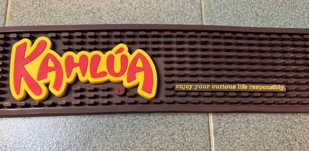 Kahlua Rail Runner Rubber Bar Spill/Drip Mat - 21" long