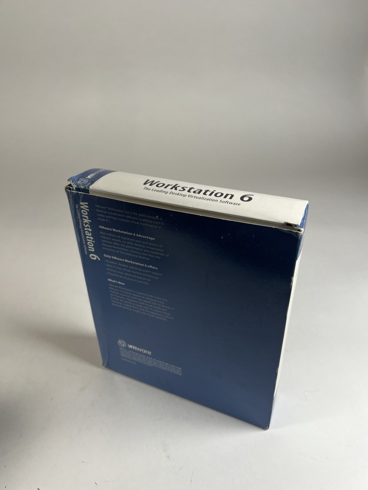 Vmware Workstation 6 Software Book (WS6-ENG- Q207-373) w/ Disc & Box