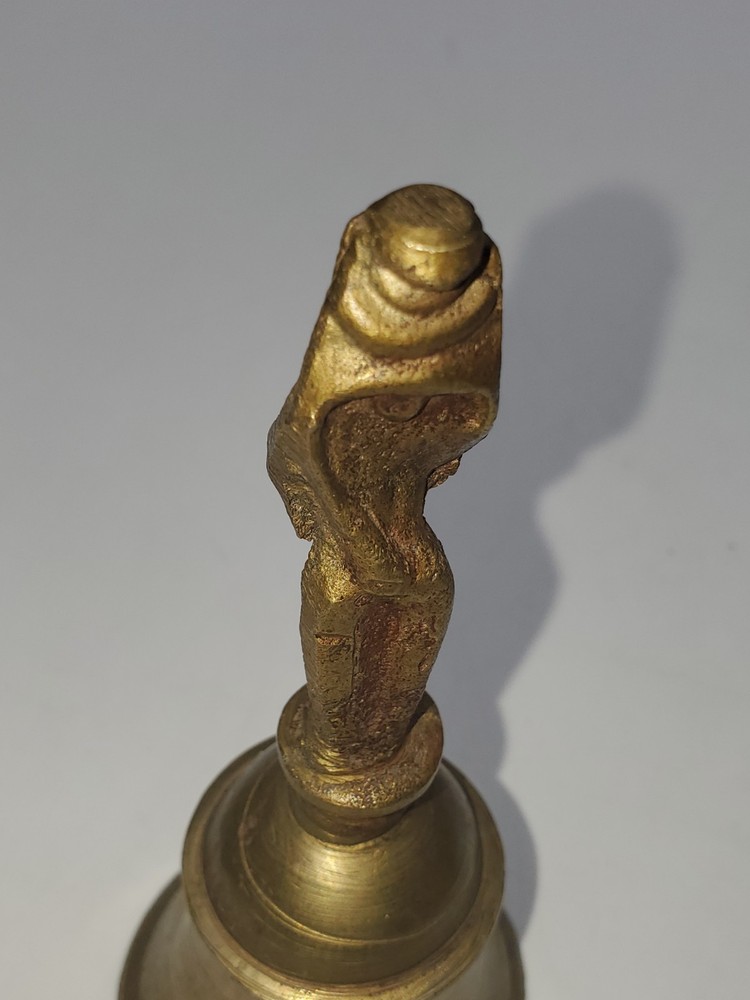 Old Brass Lord Hanuman Figurine Handcrafted Solid Temple Bell