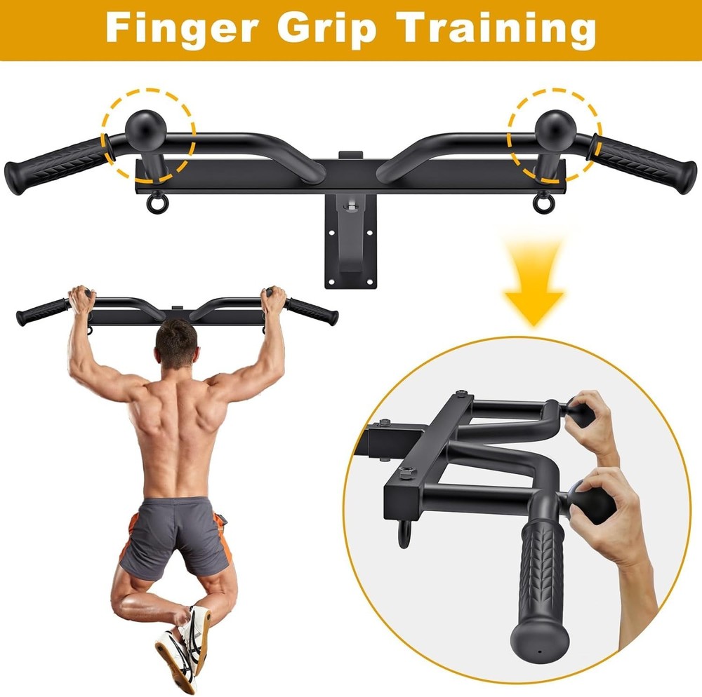 48" Ceiling Mounted Pull Up Bar, Heavy Duty Multi-Grip Chin Up Bar,Mounted Pu...