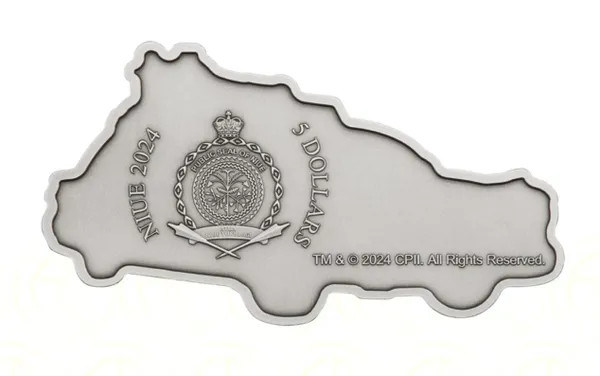 GHOSTBUSTERS 2 OZ SILVER ECTO-1 SHAPED COIN