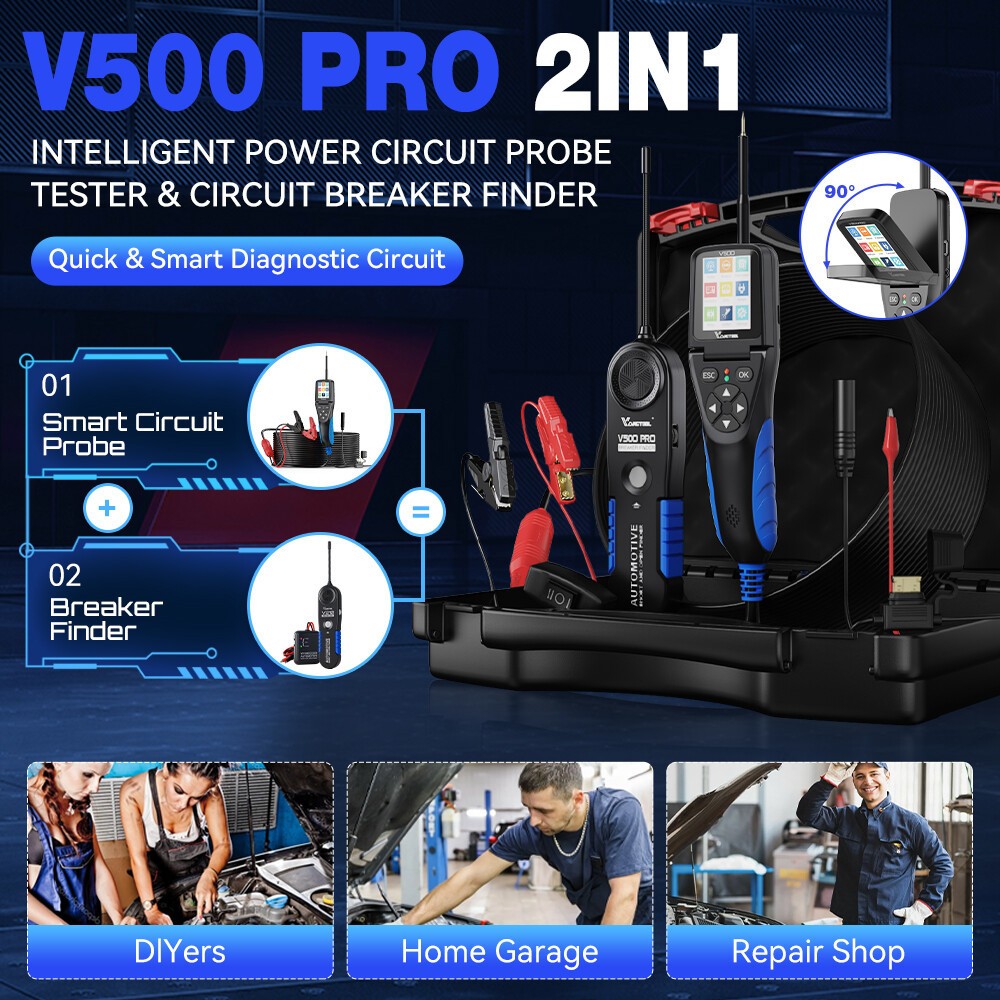 VDIAGTOOL V500Pro Power Circuit Probe Tester Resistance/Component/Relay Tester