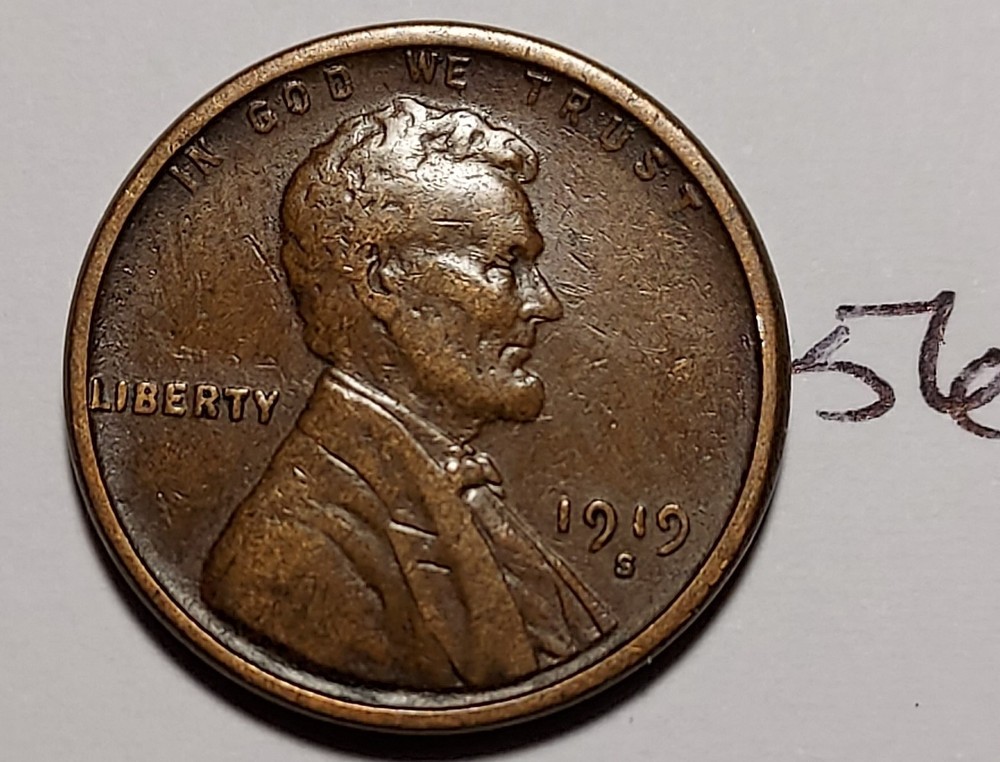 1919-S Lincoln Wheat Cent         #56