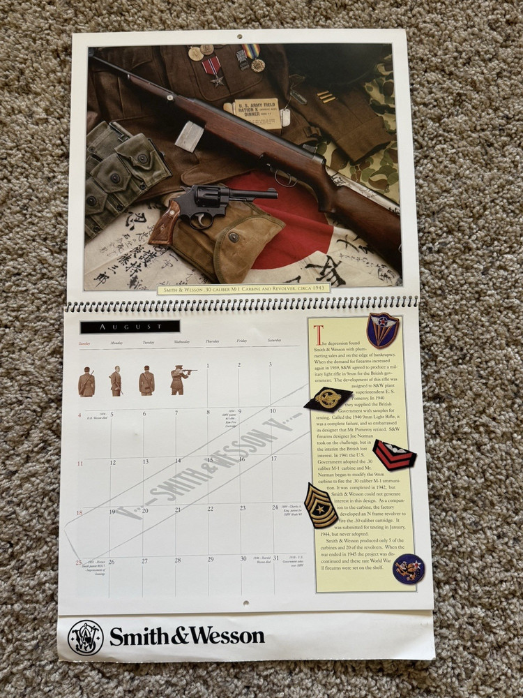 1995 Smith & Wesson Museum Masterpieces 5th Annual Calendars