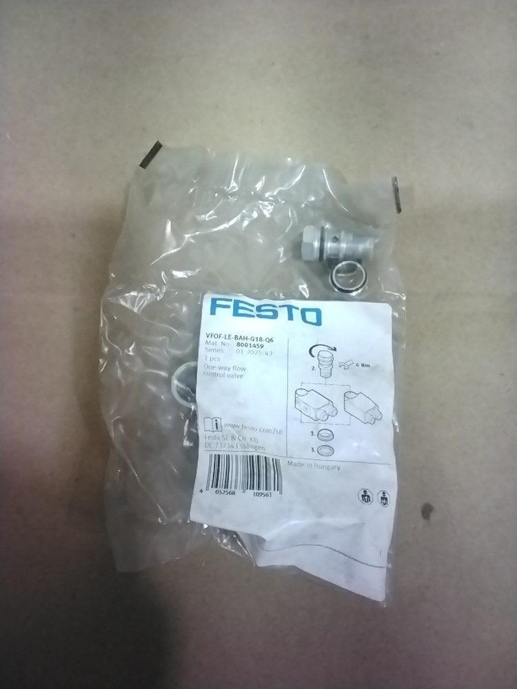 FESTO VFOF-LE-BAH-G18-Q6 One-way Flow Control Valve 8001459