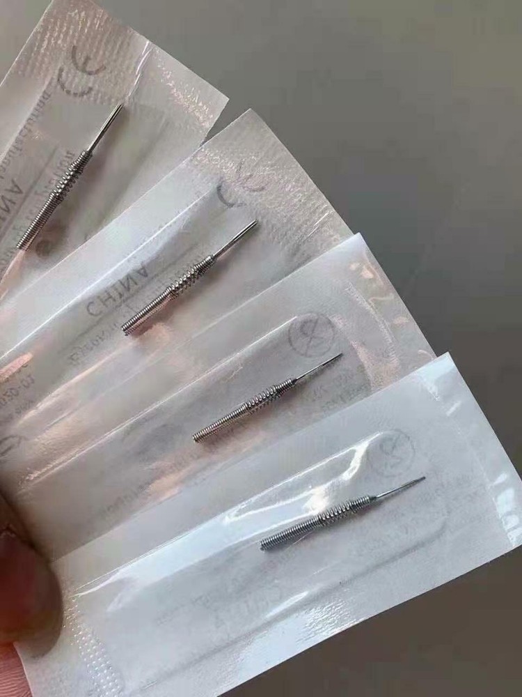 10Pc Steel Spring Semi Permanent Makeup Eyebrow Tattoo Microblading Needle 3R/5R