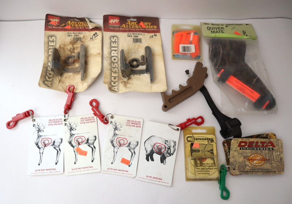 Assorted Archery Accessories Lot NEW & USED, Delta, HCA